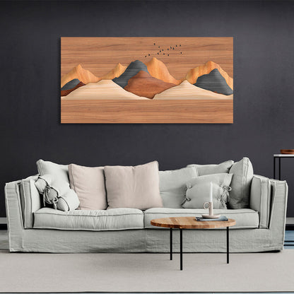 Desert mountains Canvas Wall Art Print