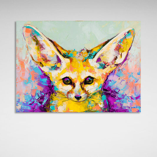 Fox imitation drawing Canvas Wall Art Print