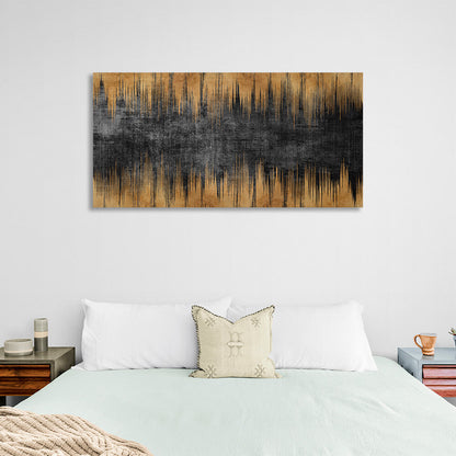 Vertical vertical lines on a dark gray background Abstraction Canvas Wall Art Print