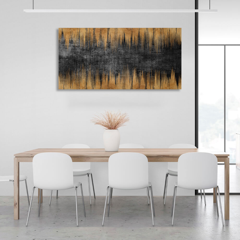 Vertical vertical lines on a dark gray background Abstraction Canvas Wall Art Print