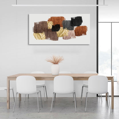 Various stains on a white background Abstraction Canvas Wall Art Print