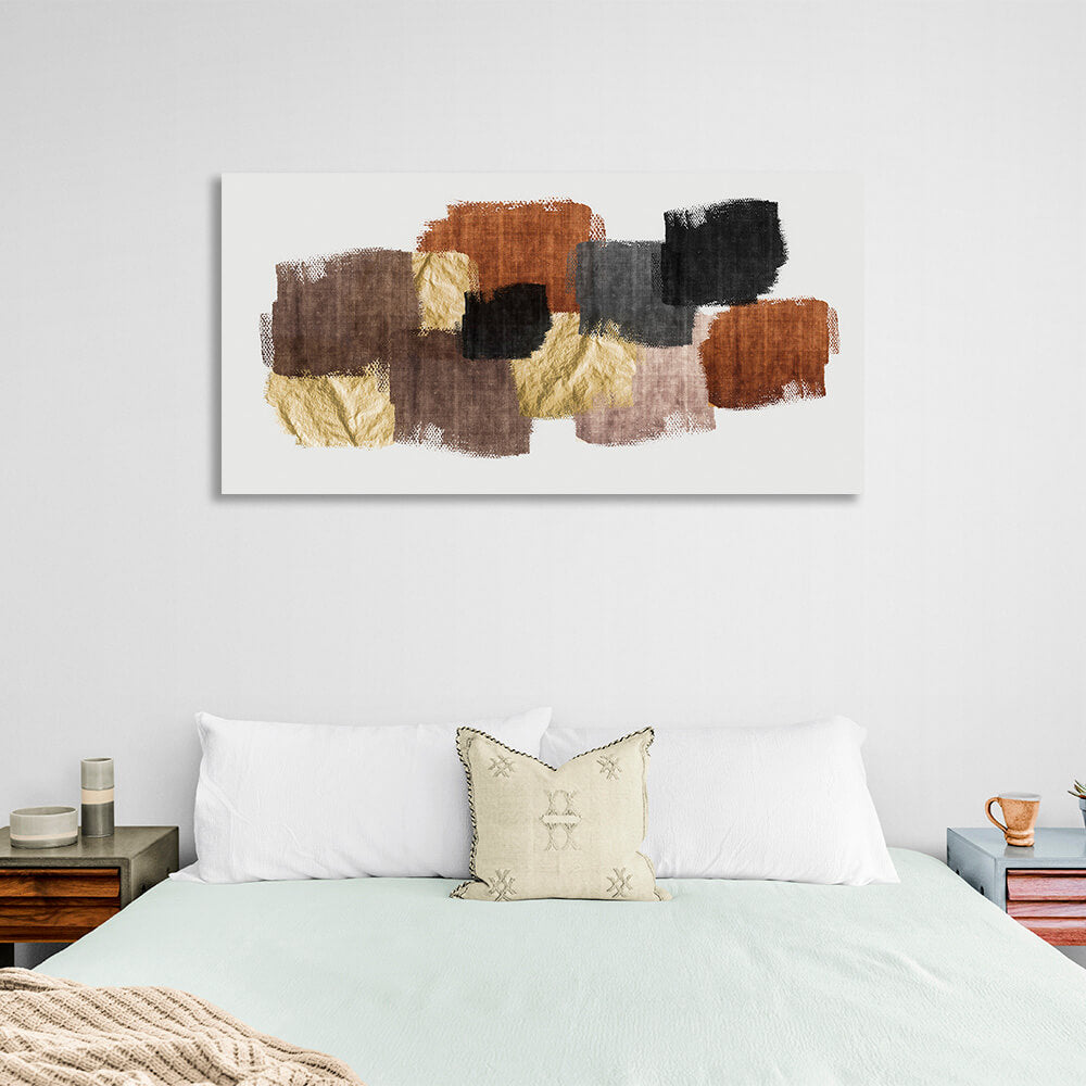 Various stains on a white background Abstraction Canvas Wall Art Print