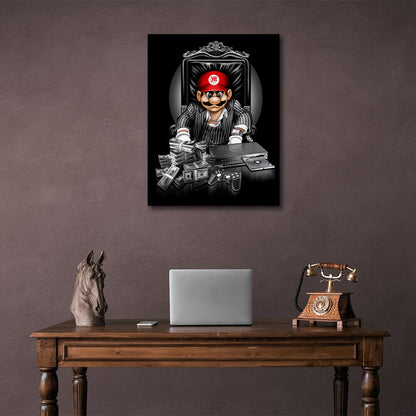 Mario Mafia Motivational Canvas Wall Art Print