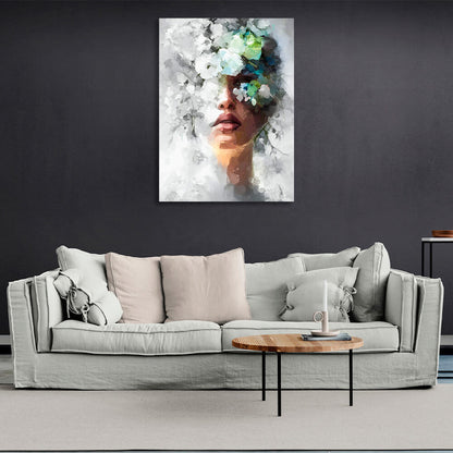 Woman imitation oil painting Canvas Wall Art Print