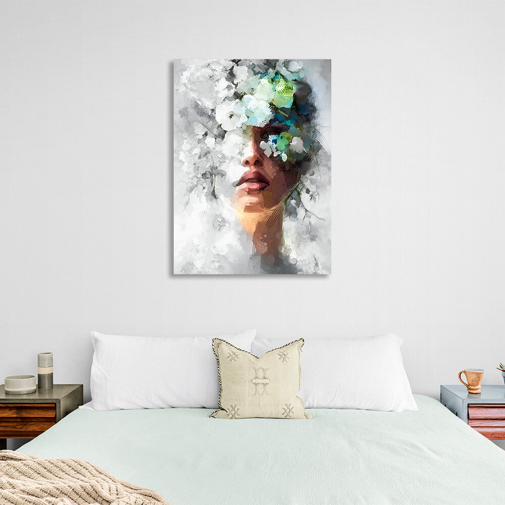 Woman imitation oil painting Canvas Wall Art Print