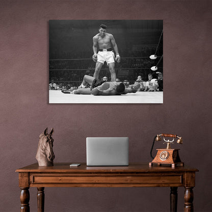 Mohammed Ali boxing ring Canvas Wall Art Print