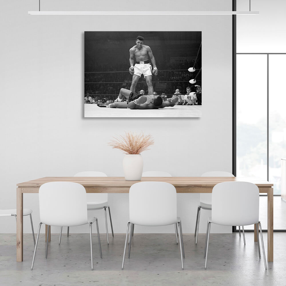 Mohammed Ali boxing ring Canvas Wall Art Print