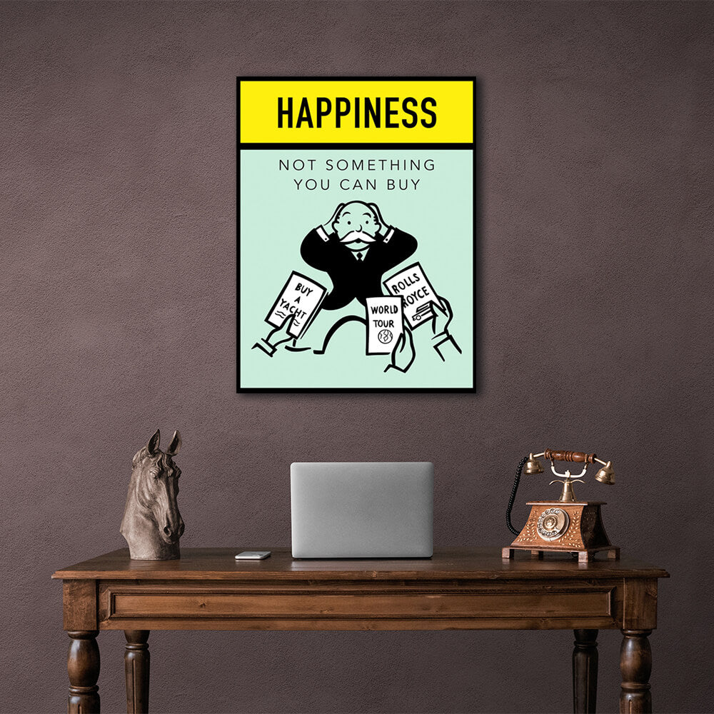 Monopoly Happines Canvas Wall Art Print