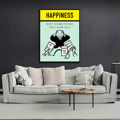 Monopoly Happines Canvas Wall Art Print