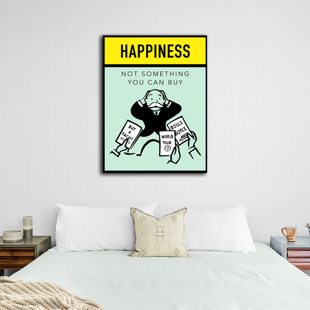 Monopoly Happines Canvas Wall Art Print