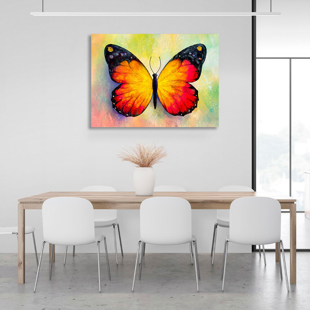 Orange and black butterfly Canvas Wall Art Print