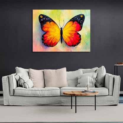 Orange and black butterfly Canvas Wall Art Print