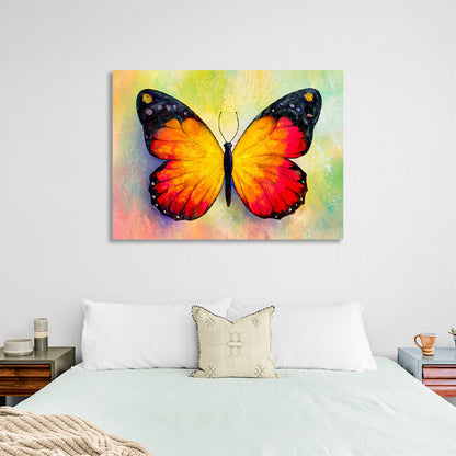 Orange and black butterfly Canvas Wall Art Print