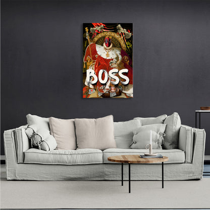 Deadpool Boss Motivational Canvas Wall Art Print