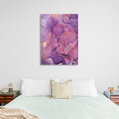 Lilac pink Abstraction Canvas Wall Art Print