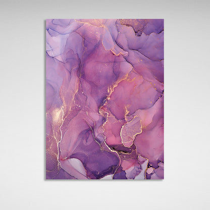 Lilac pink Abstraction Canvas Wall Art Print