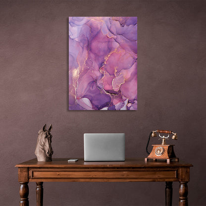 Lilac pink Abstraction Canvas Wall Art Print