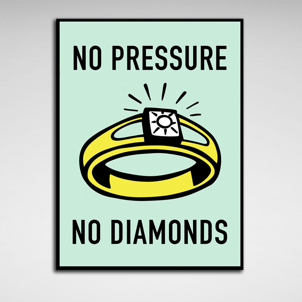 Monopoly No pressure Canvas Wall Art Print