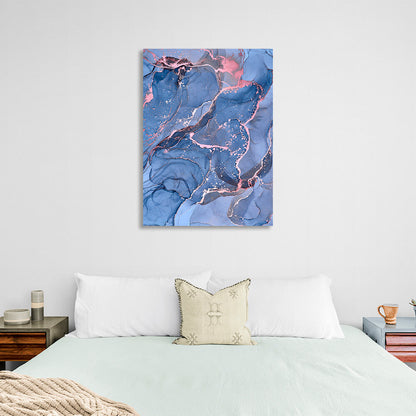 Blue-pink Abstraction Canvas Wall Art Print