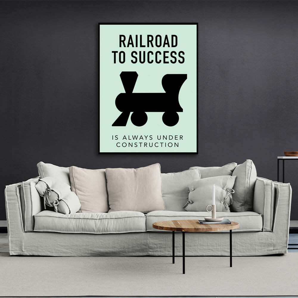 Monopoly Railroad to success Canvas Wall Art Print