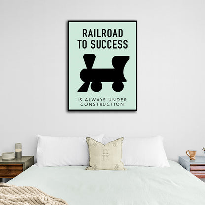 Monopoly Railroad to success Canvas Wall Art Print