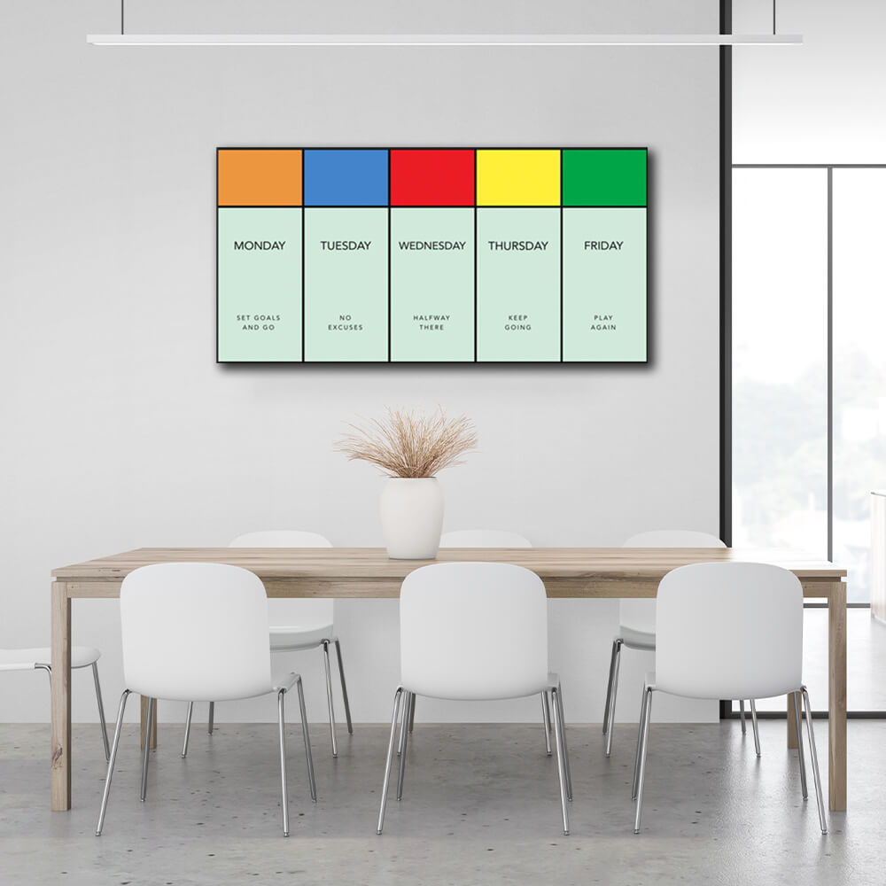 Monopoly Work week Canvas Wall Art Print