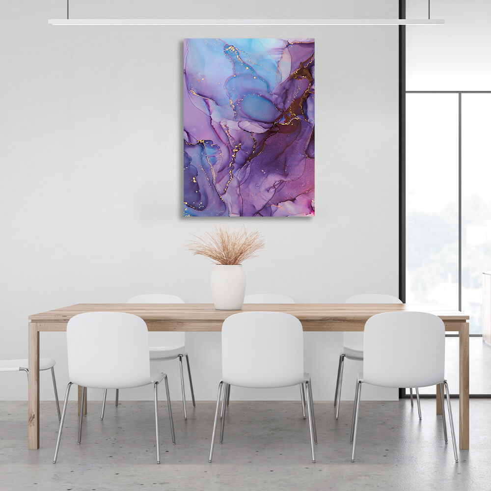 Lavender pink Abstraction Canvas Wall Art Print