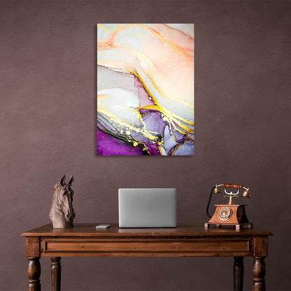 Powder purple Abstraction Canvas Wall Art Print