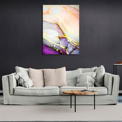 Powder purple Abstraction Canvas Wall Art Print