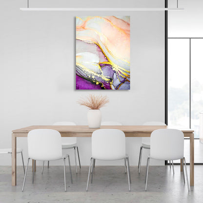 Powder purple Abstraction Canvas Wall Art Print