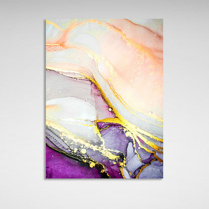 Powder purple Abstraction Canvas Wall Art Print