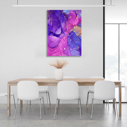 Purple-pink Abstraction Canvas Wall Art Print