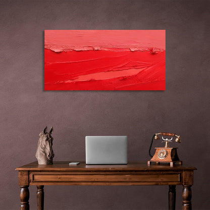 Red dab of paint Abstraction Canvas Wall Art Print