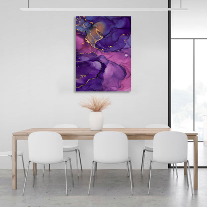 Violet-pink Abstraction Canvas Wall Art Print