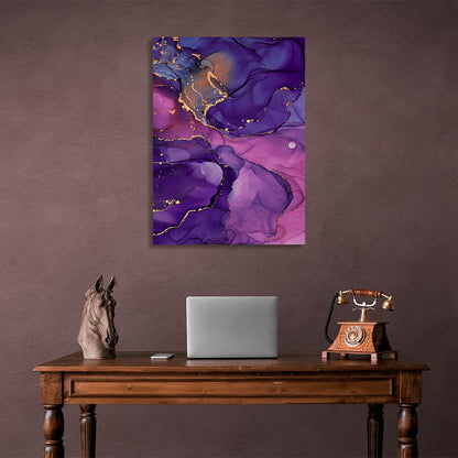 Violet-pink Abstraction Canvas Wall Art Print