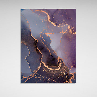 Purple and gray Abstraction Canvas Wall Art Print