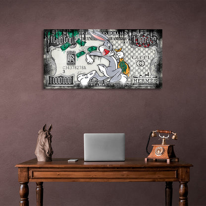 Bugs Bunny's Million Dollar Balls Inspirational Canvas Wall Art Print