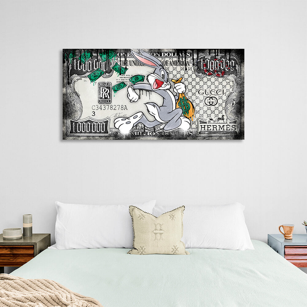 Bugs Bunny's Million Dollar Balls Inspirational Canvas Wall Art Print