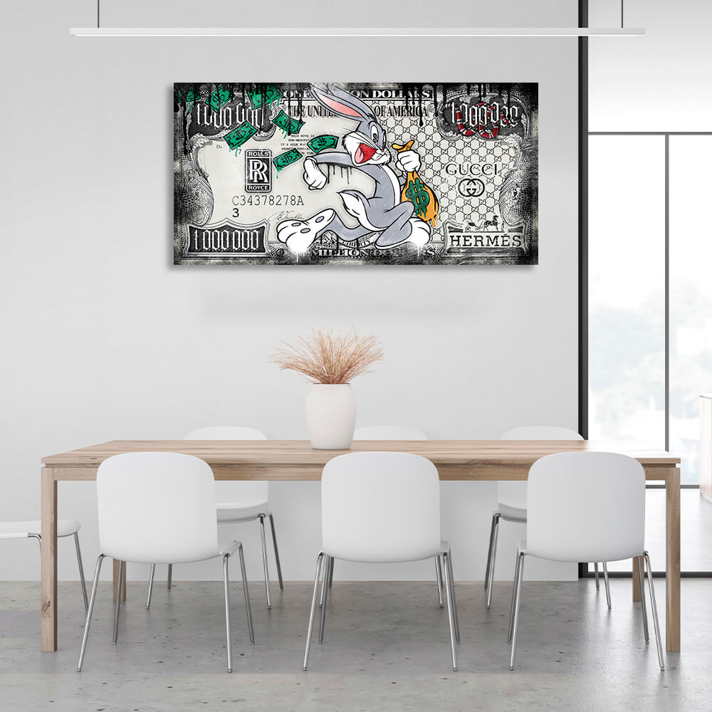 Bugs Bunny's Million Dollar Balls Inspirational Canvas Wall Art Print