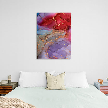 Red-purple Abstraction Canvas Wall Art Print