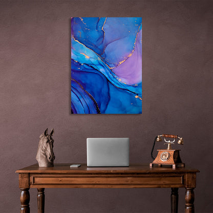 Blue Abstraction Canvas Wall Art Print