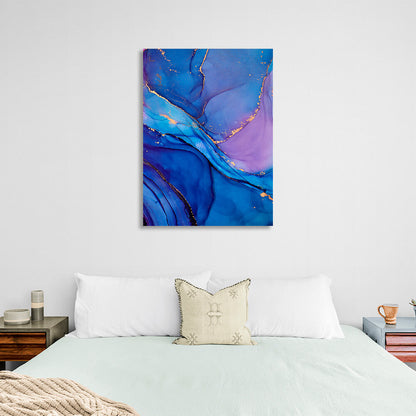 Blue Abstraction Canvas Wall Art Print