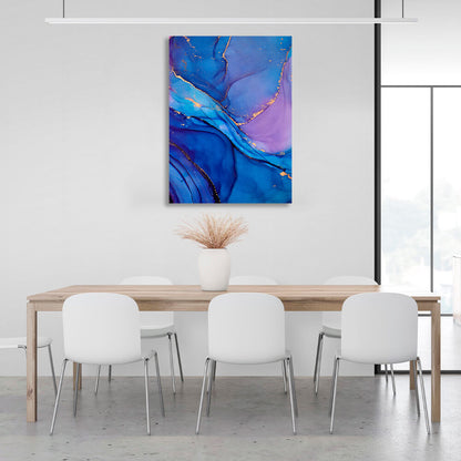 Blue Abstraction Canvas Wall Art Print