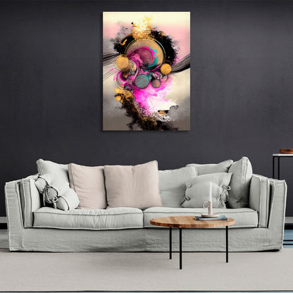 Colored Abstraction Canvas Wall Art Print