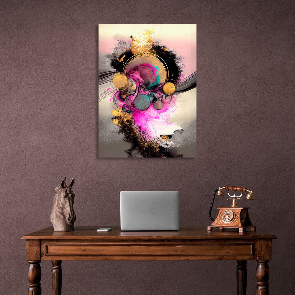 Colored Abstraction Canvas Wall Art Print