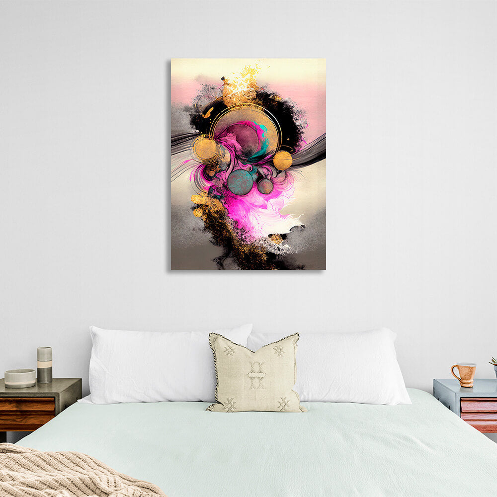 Colored Abstraction Canvas Wall Art Print