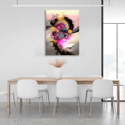 Colored Abstraction Canvas Wall Art Print