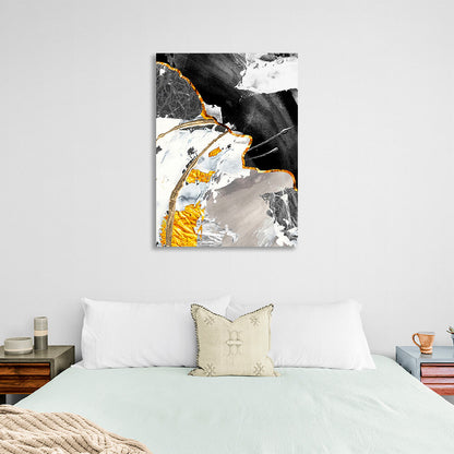 Light gray tones with dark gray tones Abstraction Canvas Wall Art Print