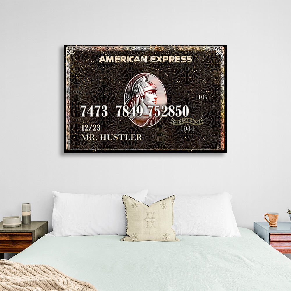 American Express card Inspirational Canvas Wall Art Print