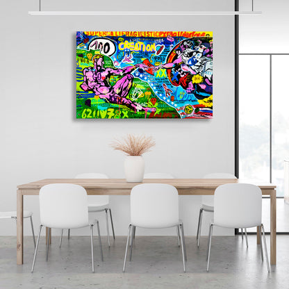 Graffiti Adam Canvas Wall Art Print